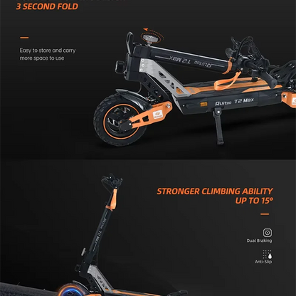 Ruitoo T2Max 1000W Nice design Electric Scooter Folding Two Wheel Scooter for Adults Ai-TechWorld 