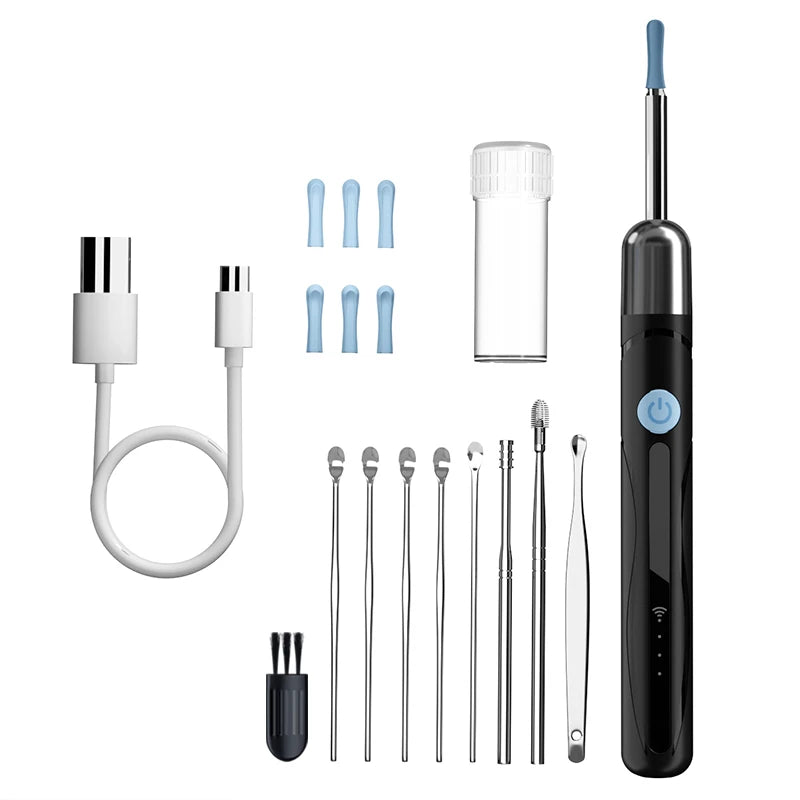 WiFi Endoscope 4.2mm 1080P Ear Picker Camera with Ear Spoon Base for iOS/Android Ear Cleaning Otoscope with Ear Wax Removal Tool Ai-TechWorld 