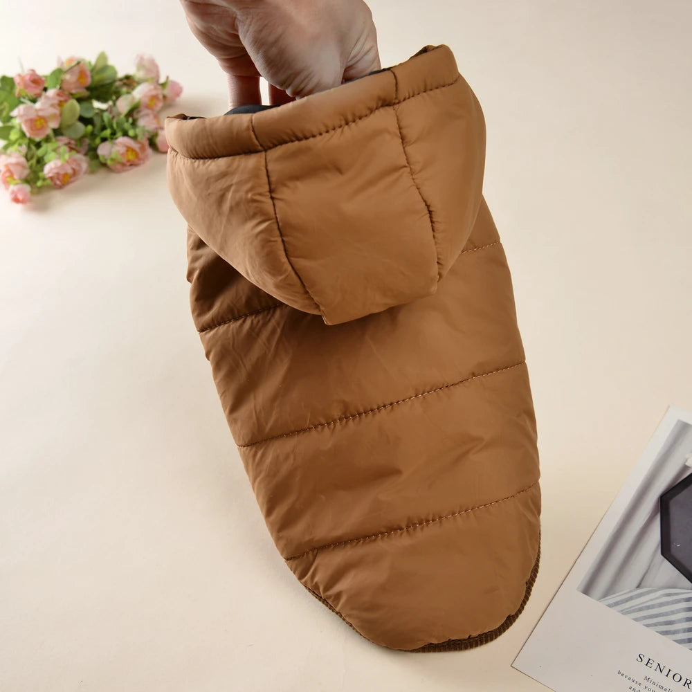 Warm Fleece Dog Coat Hoodie For Small Medium Dogs Winter Puppy Clothes Jacket With D-ring Thick Cozy Pug Dachshund Parka Costume Ai-TechWorld 