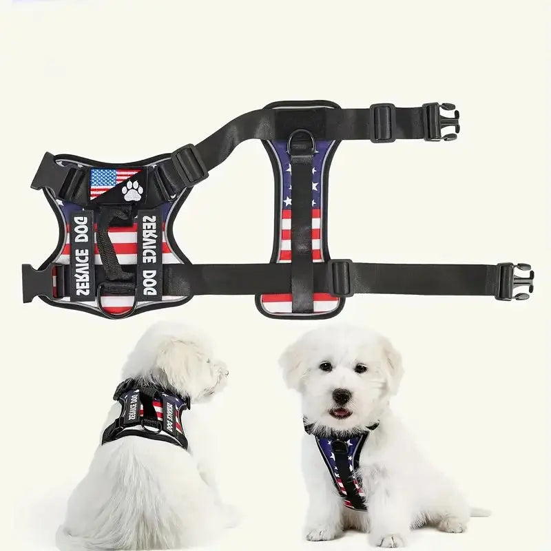 Dog Harness And Leash Set, Escape Proof No Pull Dog Vest Harness With Reflective Dog Walking Traction Rope Ai-TechWorld 