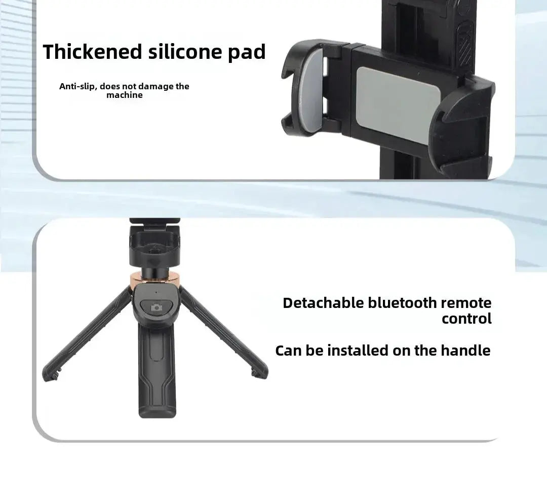 Super Mini Selfie Stick Portable Phone Holder Shooting Aid Versatile Integrated Design Bluetooth Remote For Live Broadcas Ai-TechWorld 