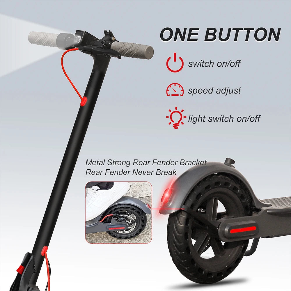 AOVOPRO ES80 350W Electric Scooter 10.5Ah 19mph Max Speed Smart APP Control 21miles Max Range Foldable E-Scooter for Adult Ai-TechWorld 