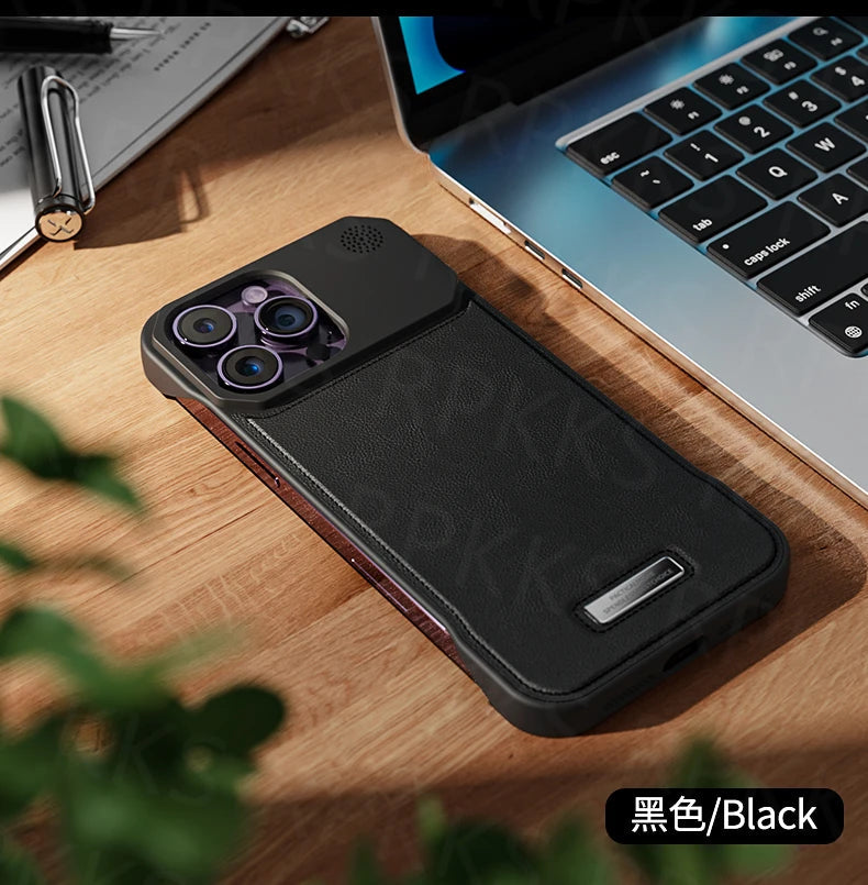 Business Aromatherapy Leather Case for iPhone 17 Air 16 15 14 Plus 13 12 11 Pro Max For Magsafe Magnetic Frameless Armor Cover Ai-TechWorld 