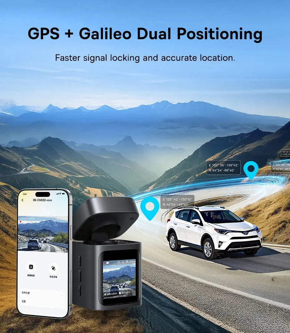 Baseus 3K Dash Cam VD1 Front and Rear Cam HD Built-in GPS Galileo Supercapacitor Car DVR Car Camera Recorder Support 24H Parking Ai-TechWorld 