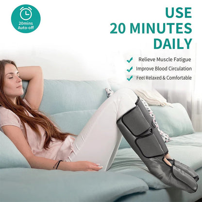 Nekteck Leg Massager Air Compression Calf Wraps Air Pressure Massage for Blood Circulation and Relaxation Lymphatic Drainage Ai-TechWorld 
