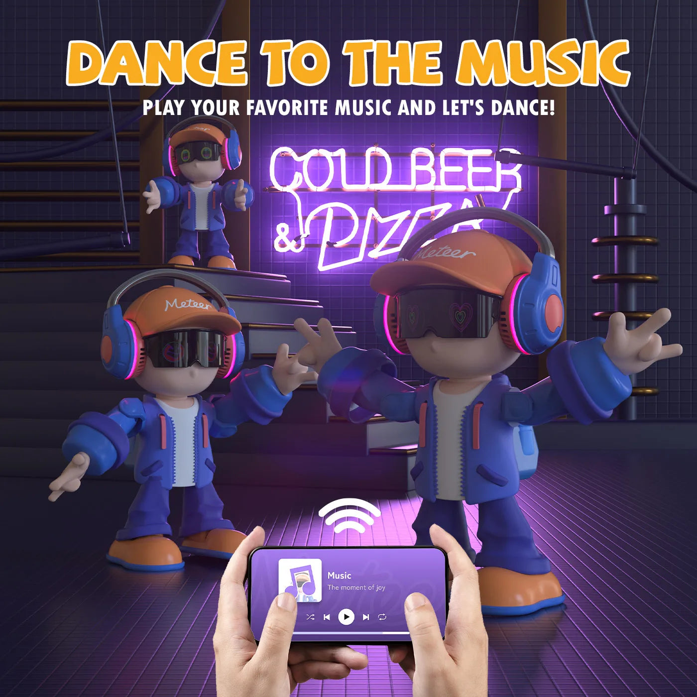 Meteer AI Smart Robot | Voice Chat,Music Dancing Bluetooth,Pet companionship,App Controlled,Birthday Christmas Party Gifts Ai-TechWorld 