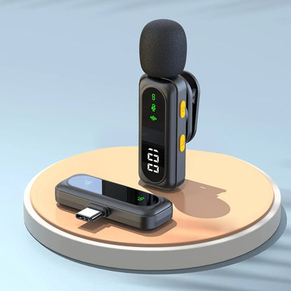 Professional Wireless Lavalier Microphone System with Intelligent Noise Cancellation Lapel Mic For Vlog&Interviews&Conferences Ai-TechWorld 