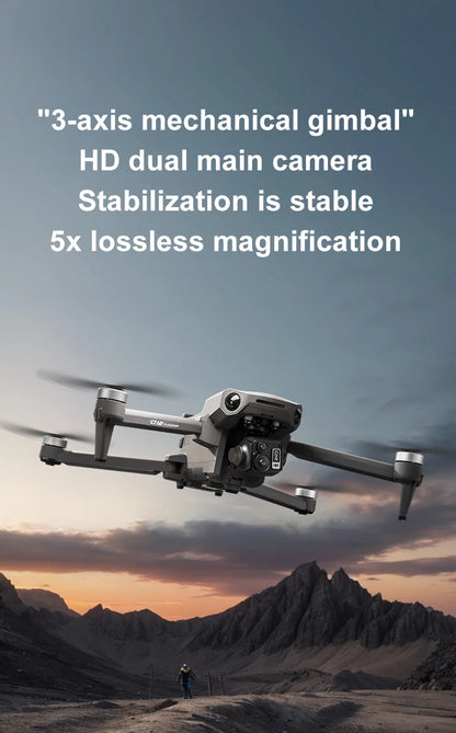 New D12 GPS Drone 3-Axis Gimbal With Touch Screen Profesional 8K HD Camera FPV Obstacle Avoidance Brushless Dron Toy for adult ﻿ Ai-TechWorld 