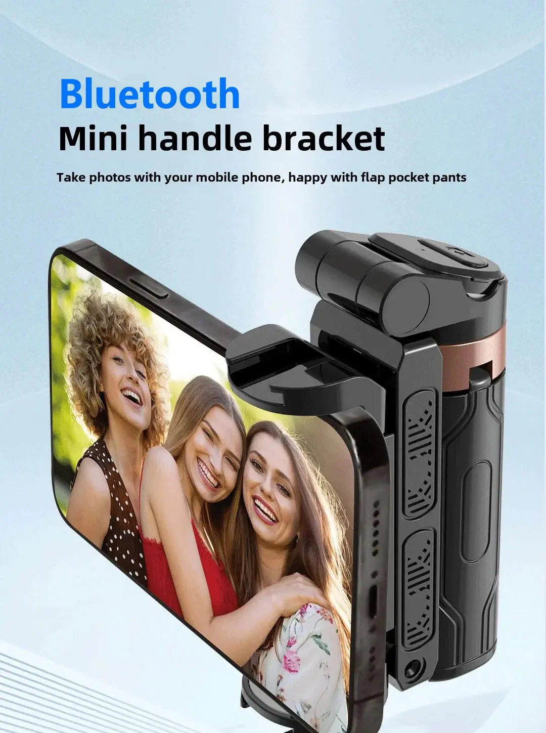 Super Mini Selfie Stick Portable Phone Holder Shooting Aid Versatile Integrated Design Bluetooth Remote For Live Broadcas Ai-TechWorld 
