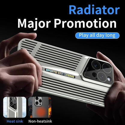 Comes With lLns Film Breathable Heat Dissipation Cooling Cases For iPhone 16 15 Pro Max 14 13 12 11 PC Hard Back Covers Ai-TechWorld 