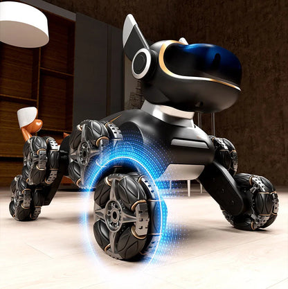 2025 NEW DWI Eight Wheeled Stunt Dog 2.4G Remote Control Intelligent Swing Arm Drift Robot Dog Climbing Car Children's Gift Toy Ai-TechWorld 