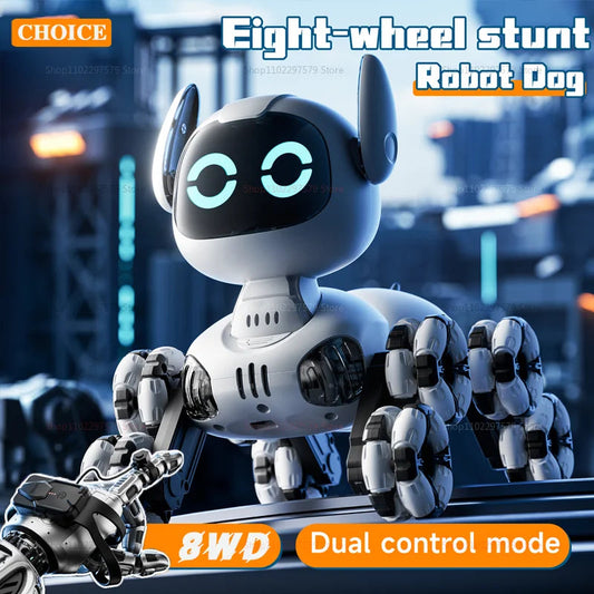 Y9 RC Robot Dog Toy 2.4G Radio Remote Control 8WD Mechanical Pet Dog Touch-sense Music Stunt Electric Toy for Girl Boy Kids Gift Ai-TechWorld 