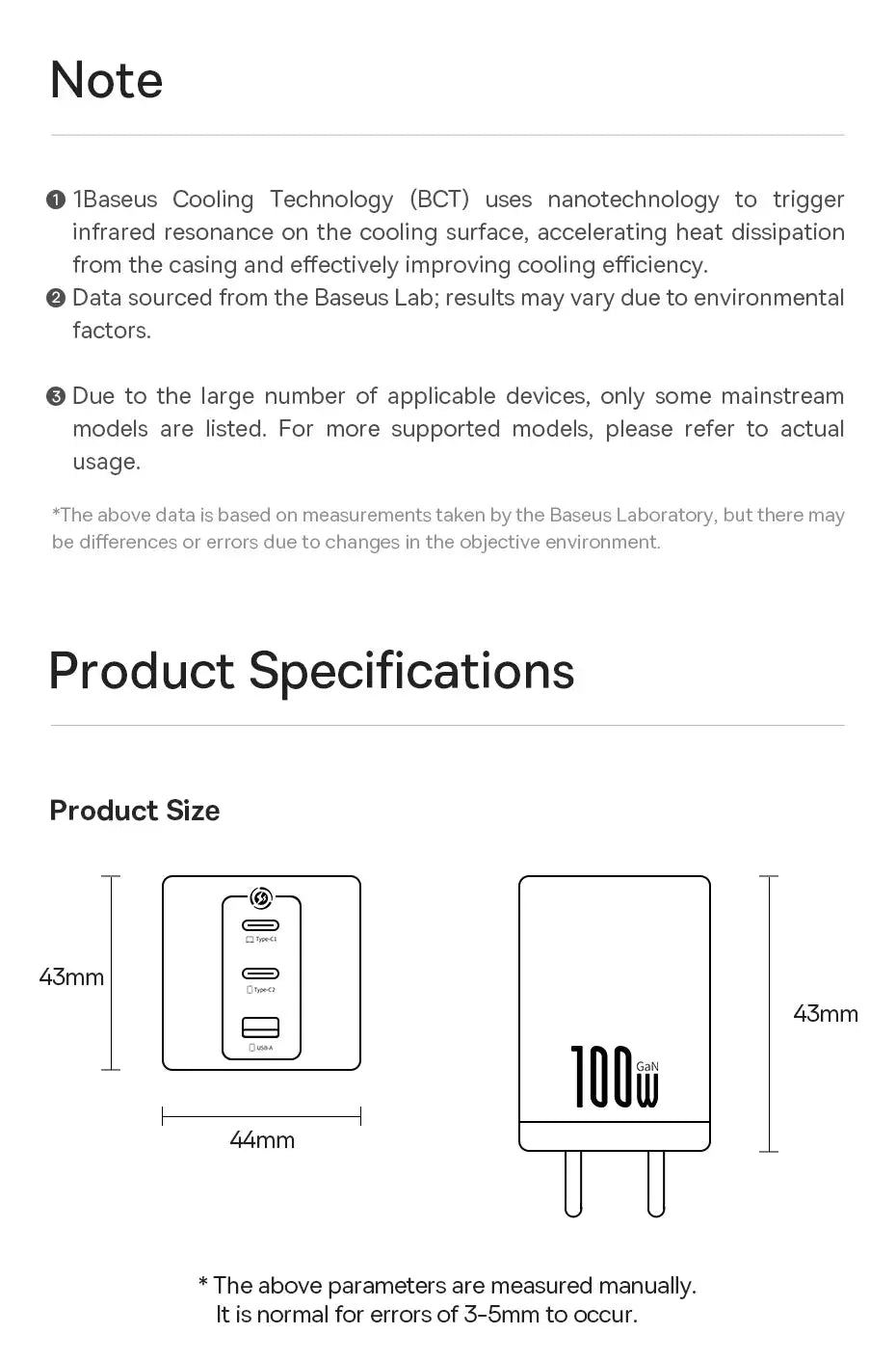 Baseus 100W Fast Charger GaN Charger For iPhone 17 16 Xiaomi Samsung Laptop Tablet USB C Charger QC PD Charger USB Phone Charger Ai-TechWorld 