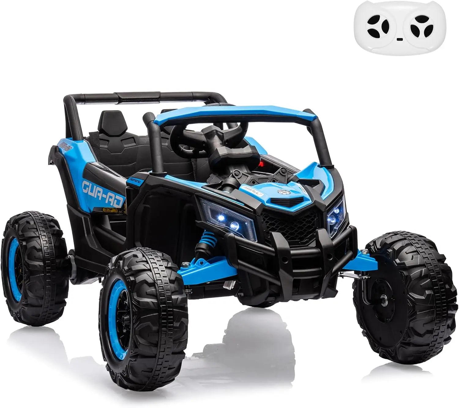 2 Seater Ride On Car, 24V Kids Ride On UTV Car w/Remote Control, 2×200W Motor Electric Vehicle LED Lights Off-Road Toy for Kids Ai-TechWorld 