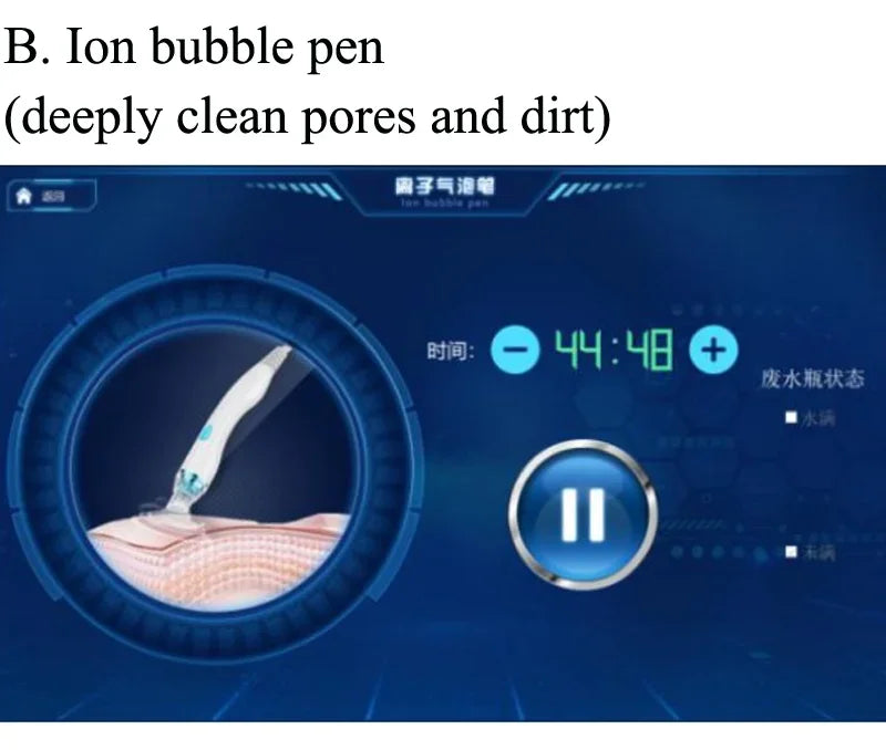 Smart Ice Blue Plus 7 in 1 Oxygen Hydro dermabrasion Bubble Machine Professional Face Hydra Machine rf Lifting ultrason machine Ai-TechWorld 