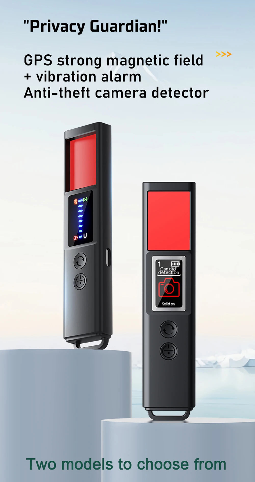 New signal detector anti-peeping camera viewfinder anti-peeping infrared scanner signal source anti-lost sound and light alarm Ai-TechWorld 