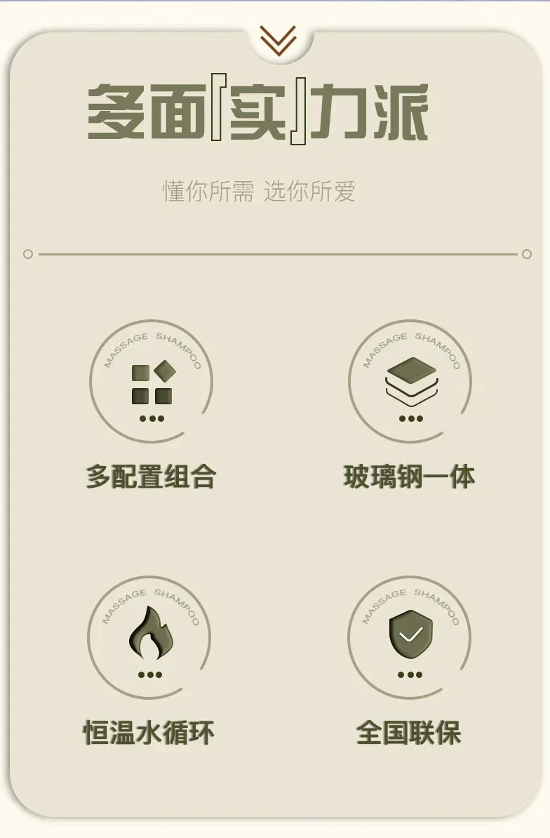 Spa Massage Shampoo Bed for Hair Salon, Commercial Use, Hairdressing Shaving Station, Water Circulation Basin, Beauty Furn, 2025 Ai-TechWorld 