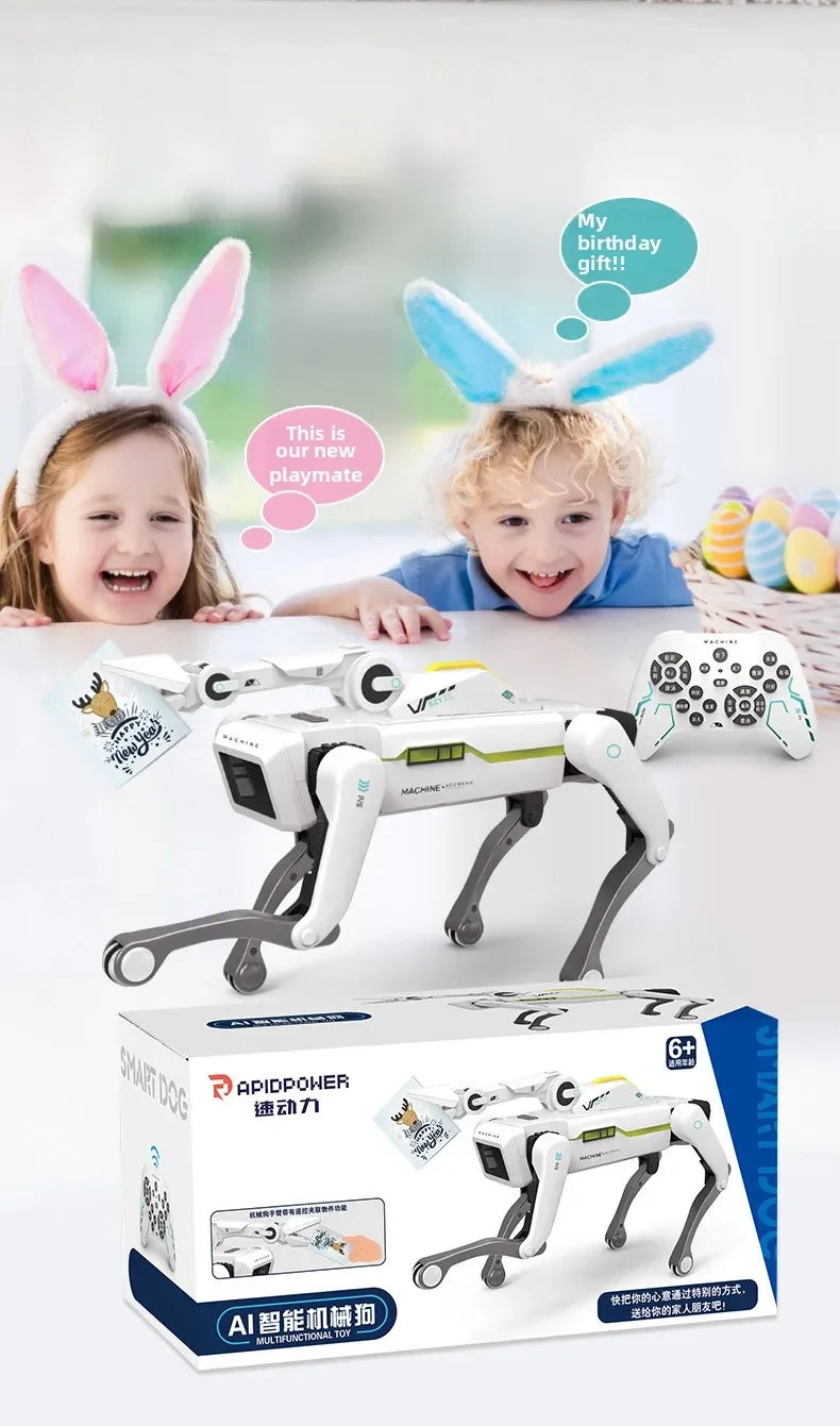 Teeggi Electric RC Intelligent Robot Dog with Clip Multifunction RC Mechanical Dog Educational Toy Bionic Smart Robot Toy Gift Ai-TechWorld 