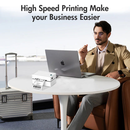 Thermal Label Printer Portable No Ink Required 300DPI 4x6 for Small Business WiFi Bluetooth USB High Speed Express Airway Bill Ai-TechWorld 