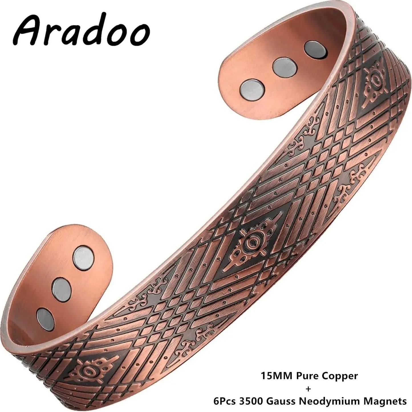 ARADOO Copper Bracelets for Women 99% Pure Copper Handwoven Bracelet Cuff Bangle Ai-TechWorld 