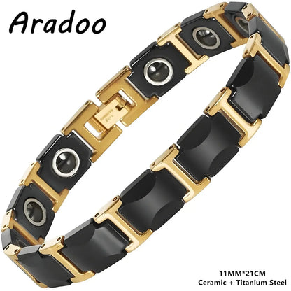 ARADOO Premium Ceramic Bracelet for Men Women with Crescent Design Wristband Jewelry Gifts Ai-TechWorld 