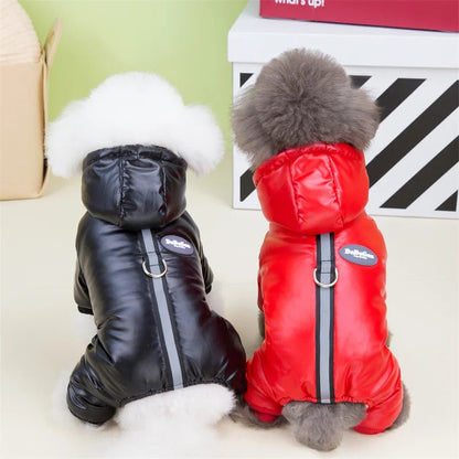 Thicken Warm Dog Jumpsuit Winter Pet Dogs Clothes for Chihuahua Coat Waterproof Hoodie Puppy Overalls Poodle Jacket Pet Apparel Ai-TechWorld 