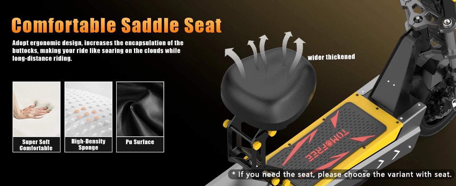 Terrosor 3000Wx2 Adult Electric Scooter Dual Motor Top Speed 50MPH,60V35AH, 11-inch Off-Road Tires Sport Folding EScooter Ai-TechWorld 