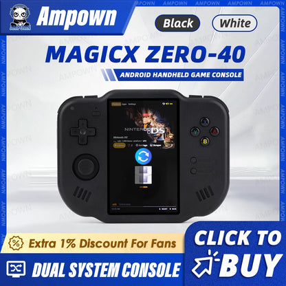 AMPOWN ZERO 40 Video Game Console 4'' IPS Multi-touch Screen Android System A133P Support Wifi Bluetooth Vibration Motor for NDS Ai-TechWorld   ai-techworld