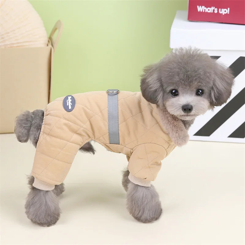 Thicken Warm Dog Jumpsuit Winter Pet Dogs Clothes for Chihuahua Coat Waterproof Hoodie Puppy Overalls Poodle Jacket Pet Apparel Ai-TechWorld 