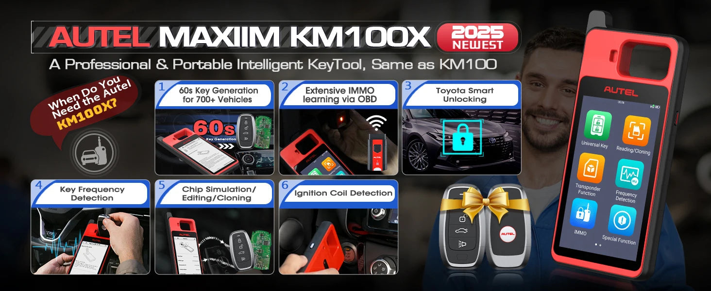 Autel MaxiIM KM100 Advanced One-Minute Key Generation Tool IMMO Key programming Key Renewal and Transponder Editing PK IM508S Ai-TechWorld 