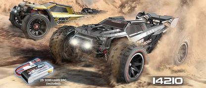 MJX 14209 14210 V3.0 1/14 RC Car 75km/h Brushless Hyper Go 2.4G Remote Control 4WD Off-road Racing RC Truck Electric Hobby Toy Ai-TechWorld 