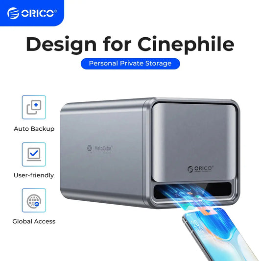 ORICO Personal Network Attached Storage Support Remote Access Share Data Intelligent Classification Automatic Backup 2/5-bay Ai-TechWorld 