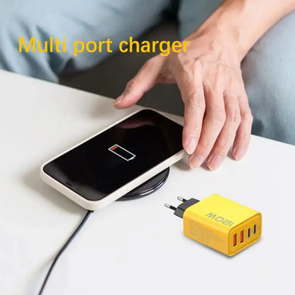 4 Ports 120W USBC Charger Super Fast Charging PD Wall Phone USB Charger Type C Adapter For iphoneXiaomi HuaweiSamsung Ai-TechWorld 