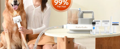 Pet Grooming Kit,5in1 Dog Grooming Kit with 2 Suction Mode,Low Noise Dog Hair Remover,Dog Vacuums for Hair Cleaning for Shedding Ai-TechWorld 