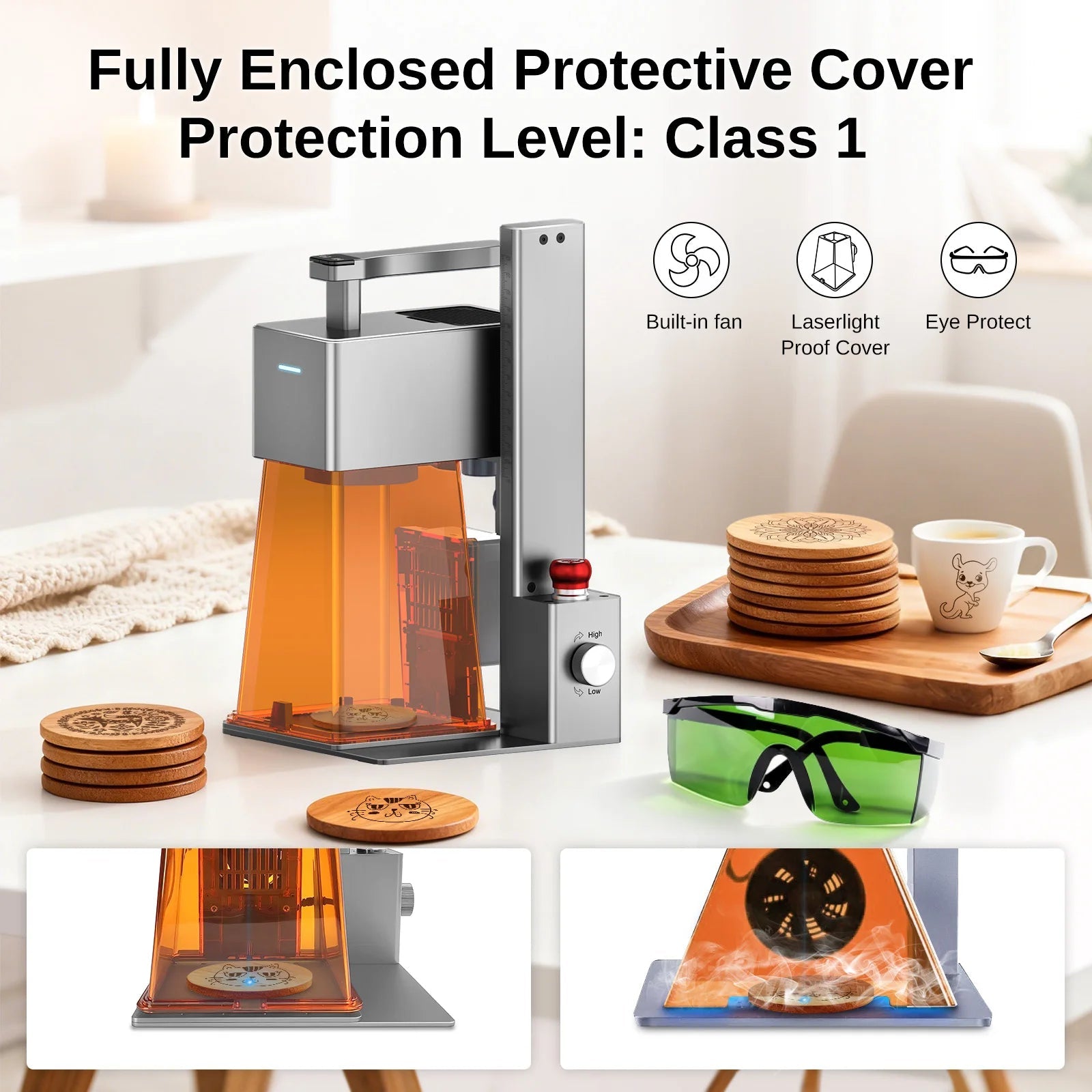 Raymoto R1/R1 Pro Handheld  Laser Engraver With Air Purifier for Wood Metal, Portable Engraving Machine Engraving DIY Tool Ai-TechWorld   ai-techworld