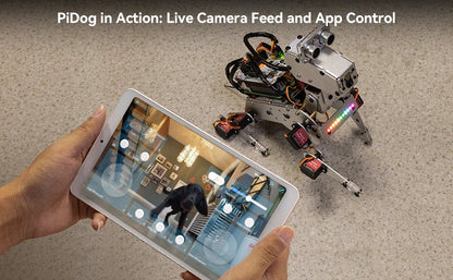 SunFounder PiDog AI Robot Dog Kit for Raspberry Pi 5/4/3B+/3B/Zero 2(Not included)LLMs ChatGPT-4o/Gemini/Grok,App Control Ai-TechWorld 
