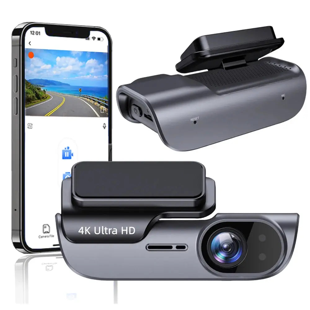 4K Car Dash Camera with GPS Wi-Fi Car DVR UHD Recording Video Recorder 24H Parking Monitor Driving Vehicle Cam Night Vision Ai-TechWorld 