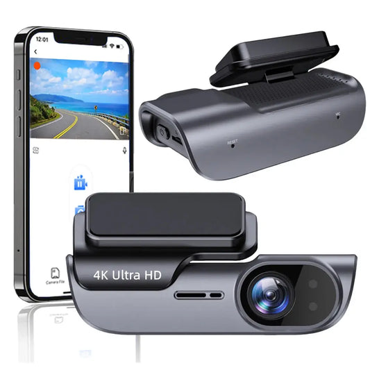 4K Car Dash Camera with GPS Wi-Fi Car DVR UHD Recording Video Recorder 24H Parking Monitor Driving Vehicle Cam Night Vision Ai-TechWorld 