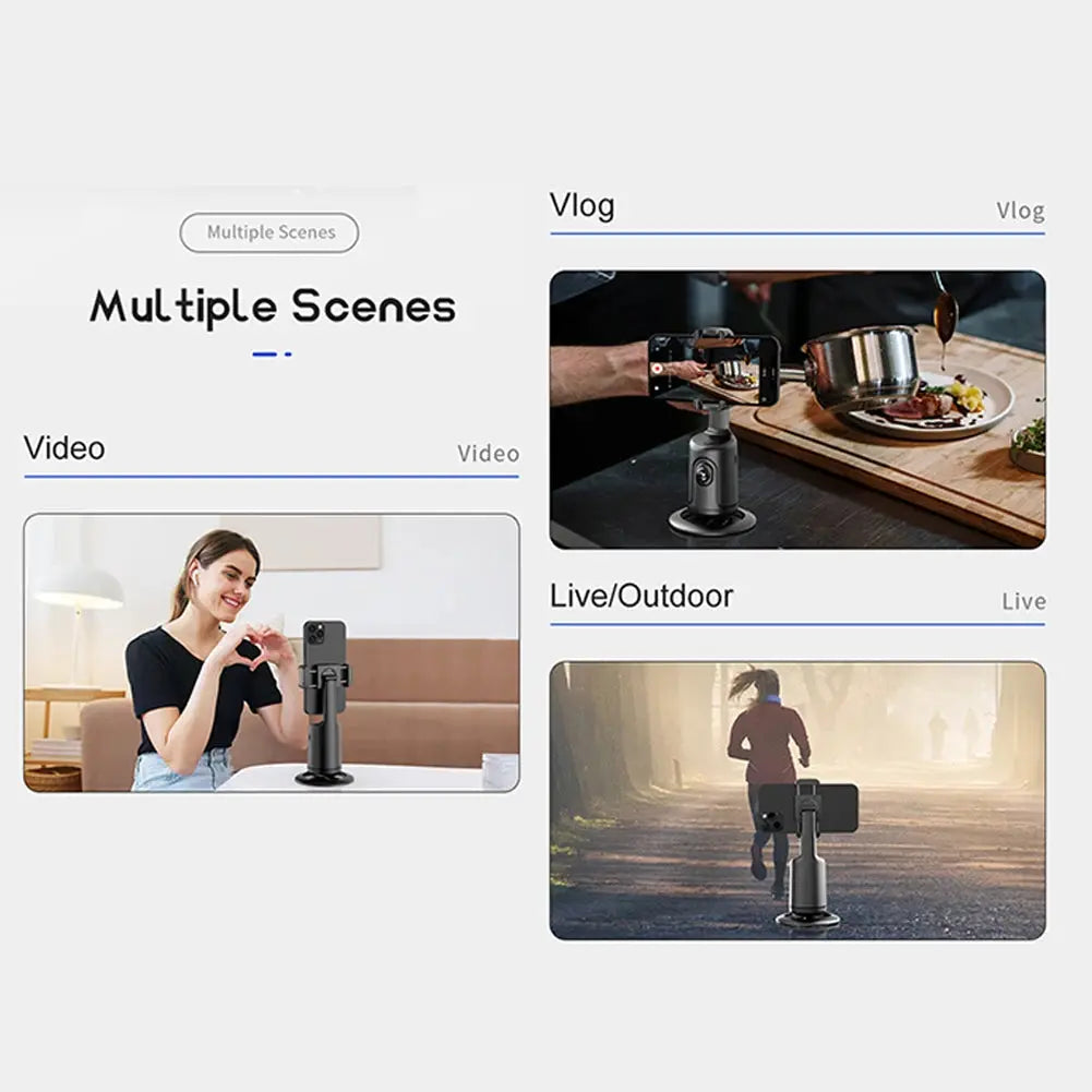 360-degree Follow-up Gimbal Stabilizer Smart Ai Face Recognition Mobile Phone Selfie Stick Tracking Gimbal Ai-TechWorld 
