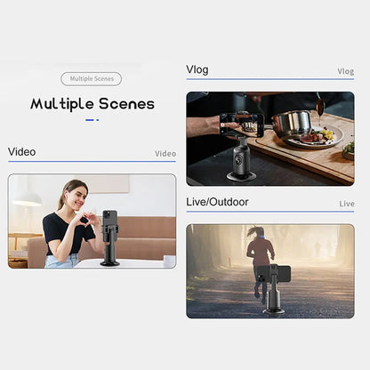 360-degree Follow-up Gimbal Stabilizer Smart Ai Face Recognition Mobile Phone Selfie Stick Tracking Gimbal Ai-TechWorld 