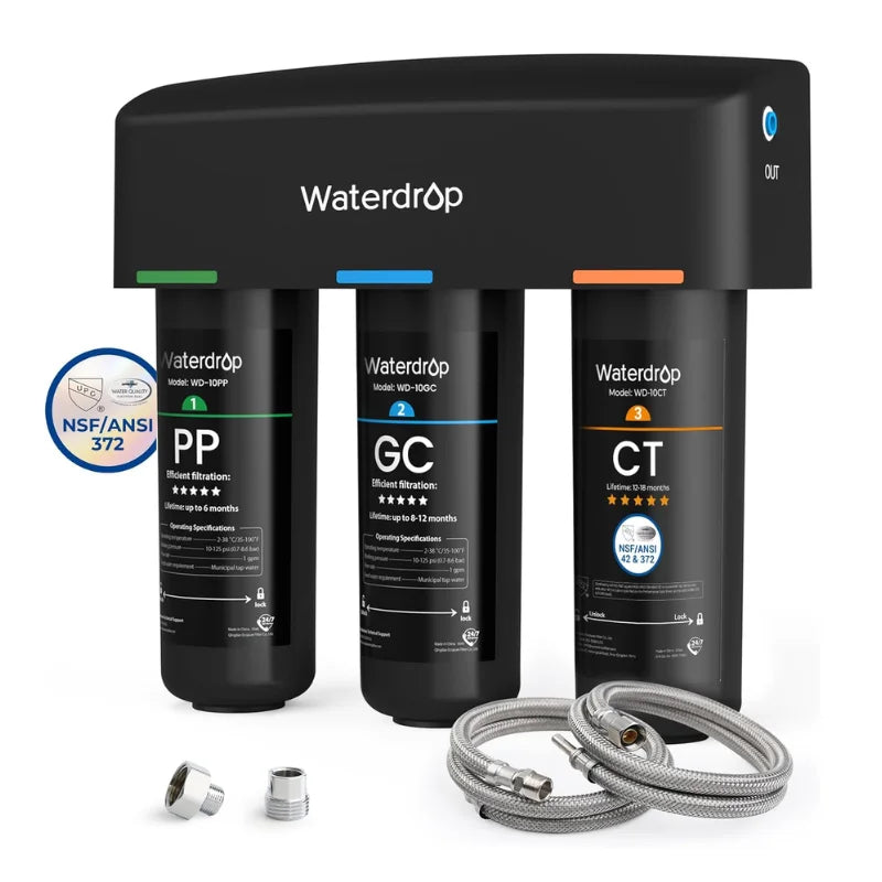 Waterdrop TSA 8 Layer Under Sink Water Filter System, Under Sink Water Filtration System, Reduces PFAS, PFOA/PFOS, Fluoride Ai-TechWorld 