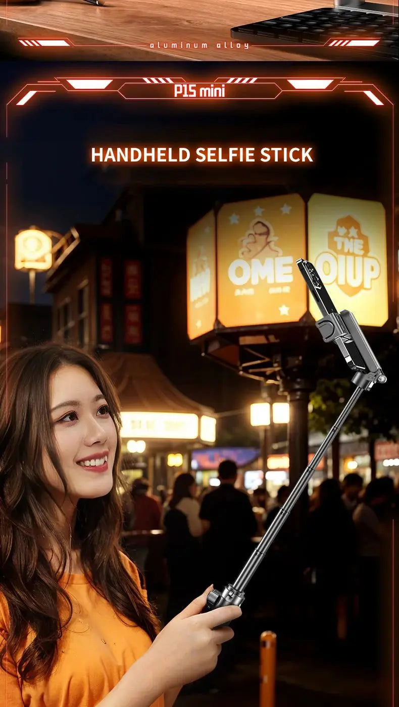 Newly Upgraded Design Mini Bluetooth Portable Telescopic Multifunctional Tripod Phone Selfie Stick Ai-TechWorld 