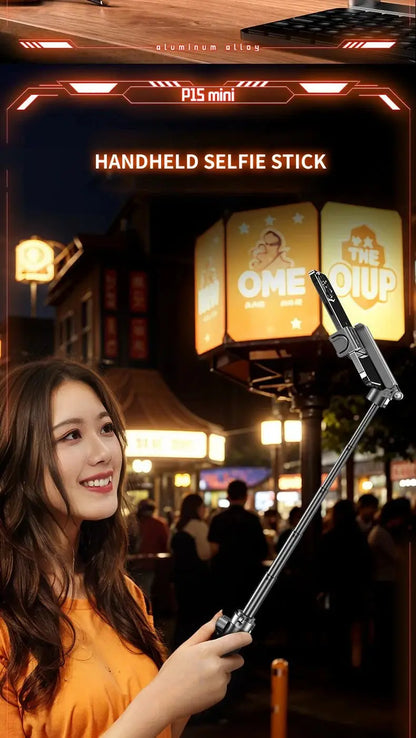 Newly Upgraded Design Mini Bluetooth Portable Telescopic Multifunctional Tripod Phone Selfie Stick Ai-TechWorld 