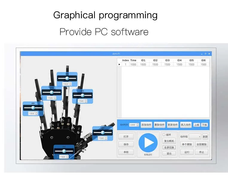 STEM For Arduino STM32 Bionic Robot Palm Hand Manipulator Open Source Code 5 Hands Educational Kit with Ps2/Somatosensory Gloves Ai-TechWorld 