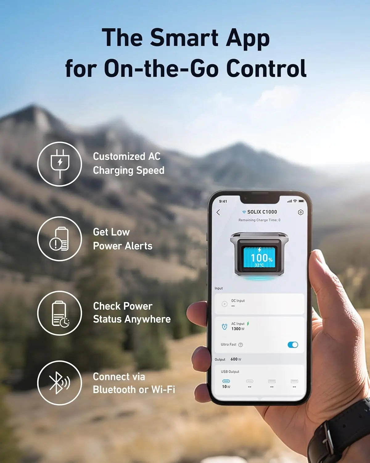 SOLIX C1000 Portable Power Station, 1800W (Peak 2400W) Solar Generator, Full Charge in 58 Min, 1056wh LiFePO4 Battery Ai-TechWorld 