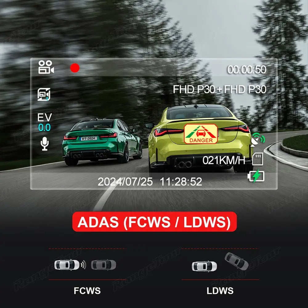 4K 2160P WIFI GPS Logger Dual Lens Car DVR Novatek 96663 Chip Sony image Sensor Night Vision Dual Camera Dash Cam Recorder D30H Ai-TechWorld 