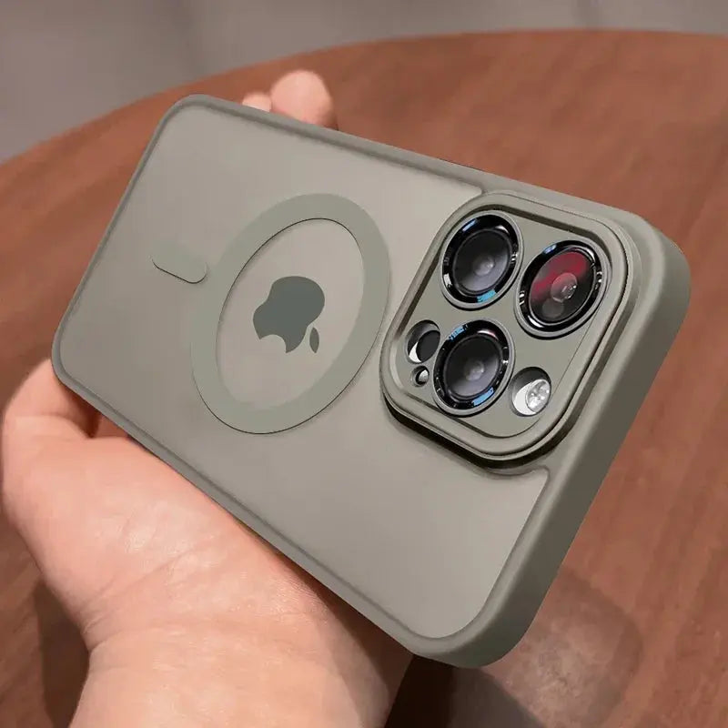 Magnetic Luxury Matte Translucent Armor Shockproof Case For iPhone Ai-TechWorld 