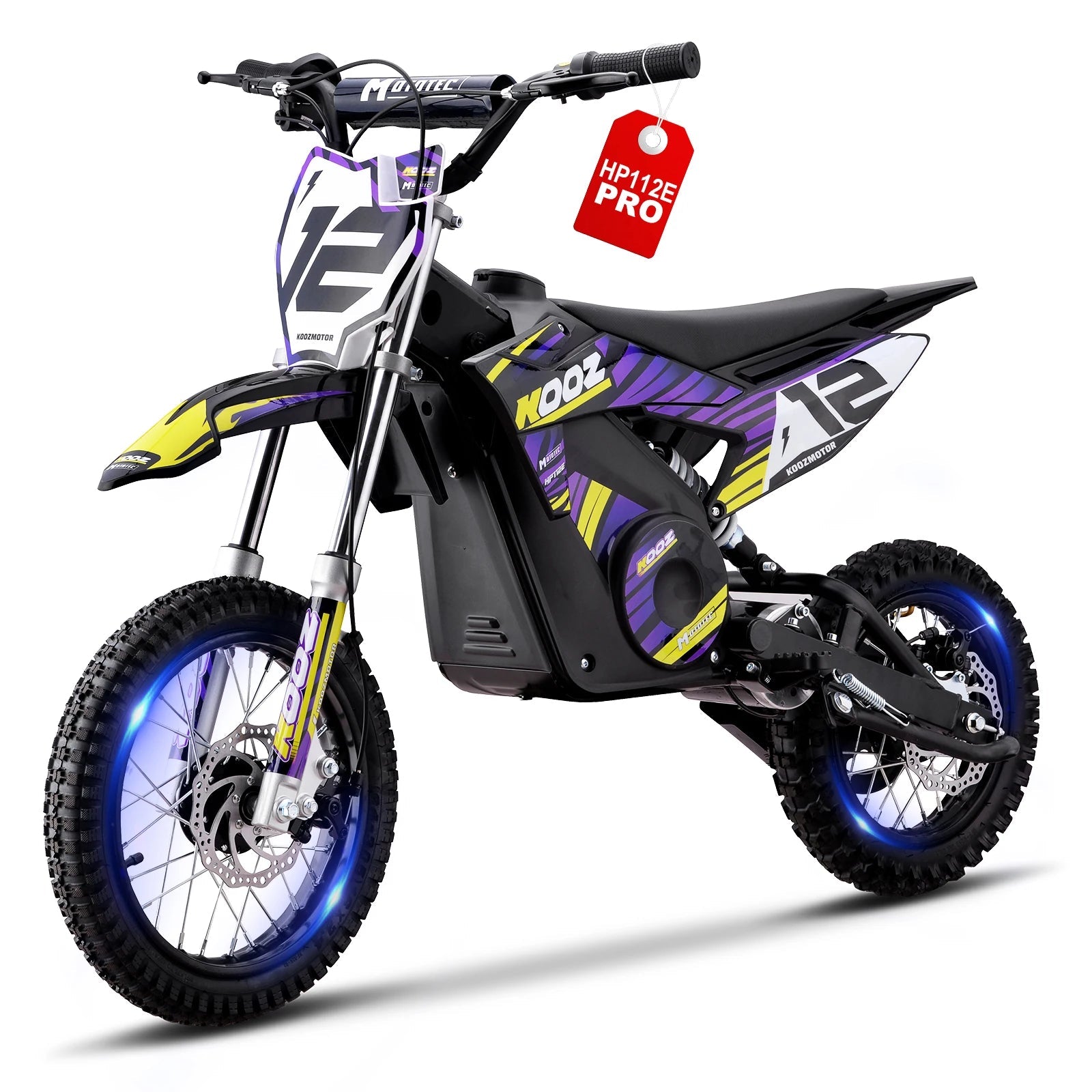 KOOZ HP112E PRO 36V 1000W Electric Motorcycle for Kids, Electric Dirt Bike Up to 20.6 MPH & 19 Miles Long-Range,UL 2849. Ai-TechWorld 