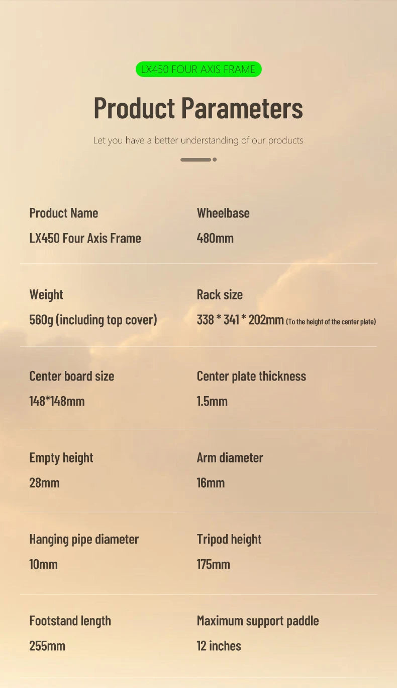 LX450 450mm full Carbon fiber Quadcopter Frame Umbrella shaped folding FPV Quad with Carbon Fiber Landing Skid F450 drone frame Ai-TechWorld 