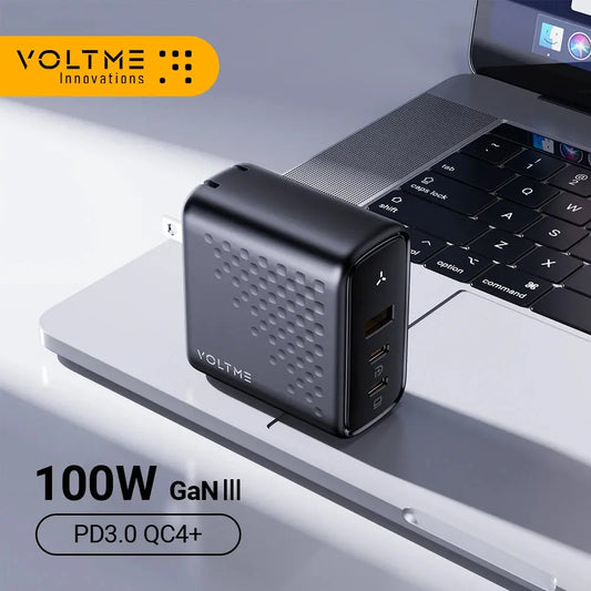 VOLTME USB Charger 100W GaN Charger for Macbook tablet Fast Charging for iPhone Xiaomi USB Type C PD Charge for iPhone 15 14 13 Ai-TechWorld 